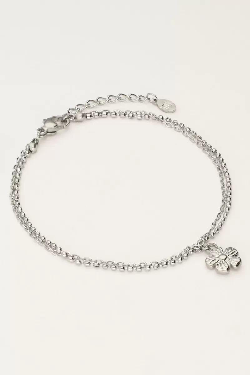 My Jewellery Bracelet Double Minimaliste Avec Fleur