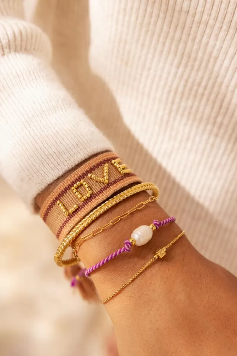 My Jewellery Bracelet En Corde Avec Perles