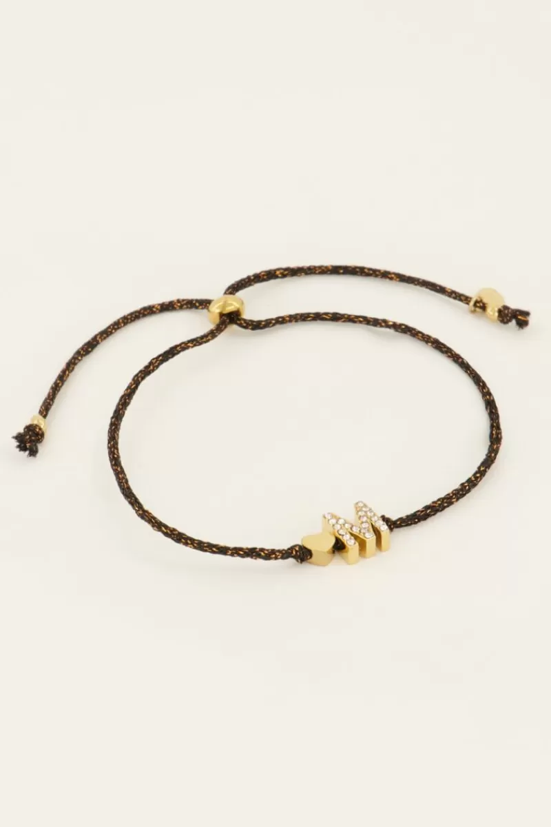 My Jewellery Bracelet Initiale Noir