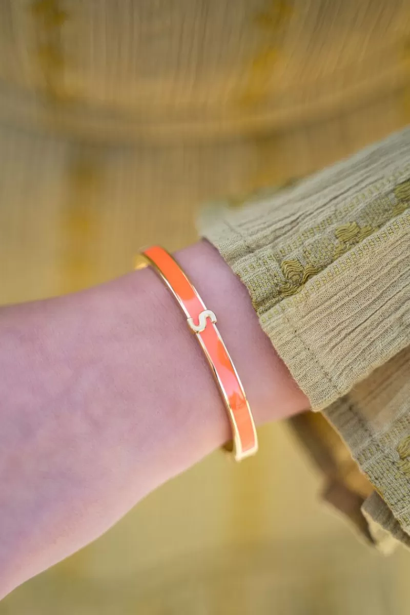 My Jewellery Bracelet Jonc Beige à Initiale