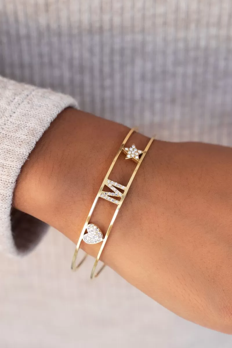 My Jewellery Bracelet Jonc Ouvert à Initiale