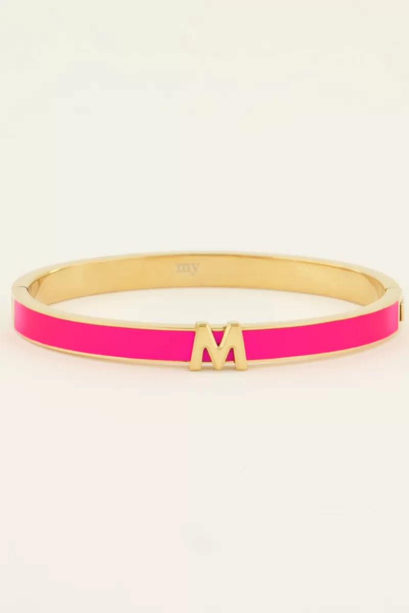 My Jewellery Bracelet Jonc Rose à Initiale