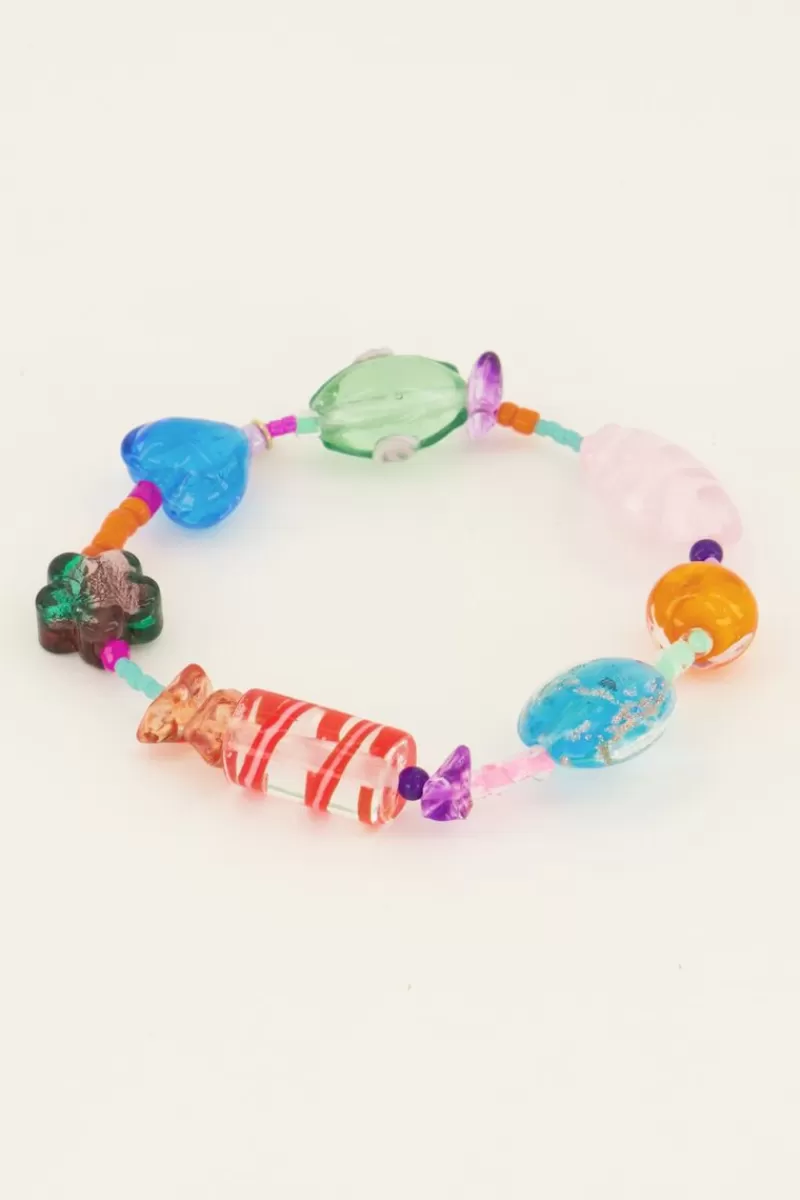 My Jewellery Bracelet élastique à Perles Fantaisie Multicolore