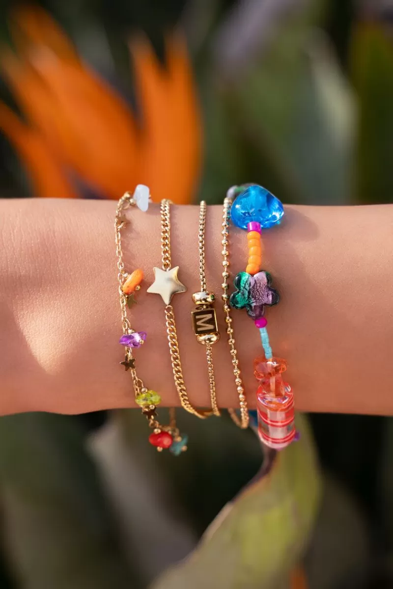 My Jewellery Bracelet élastique à Perles Fantaisie Multicolore