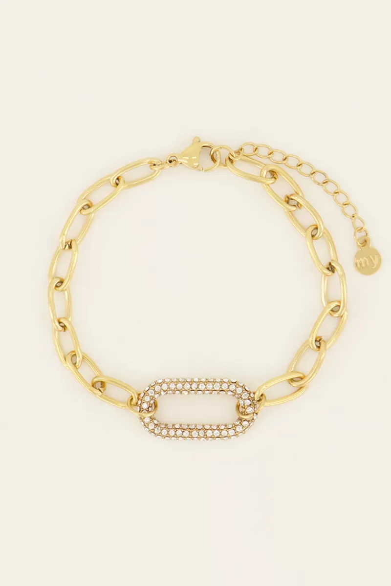 My Jewellery Bracelet Maille à Breloque Strass