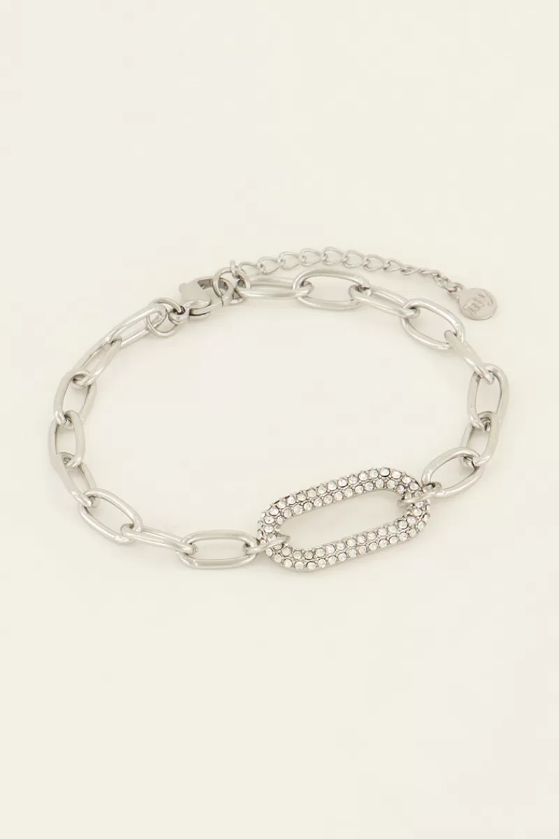 My Jewellery Bracelet Maille à Breloque Strass