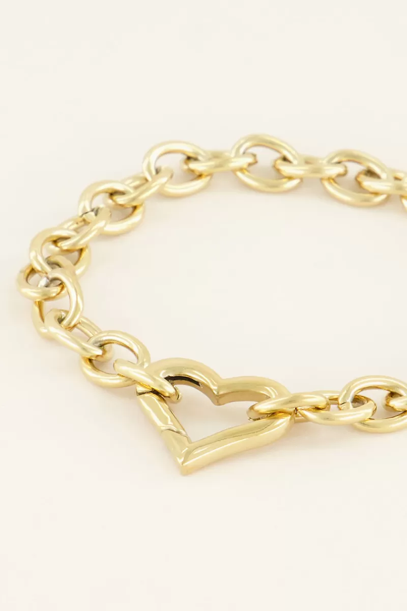 My Jewellery Bracelet Maille Avec Fermoir Cœur