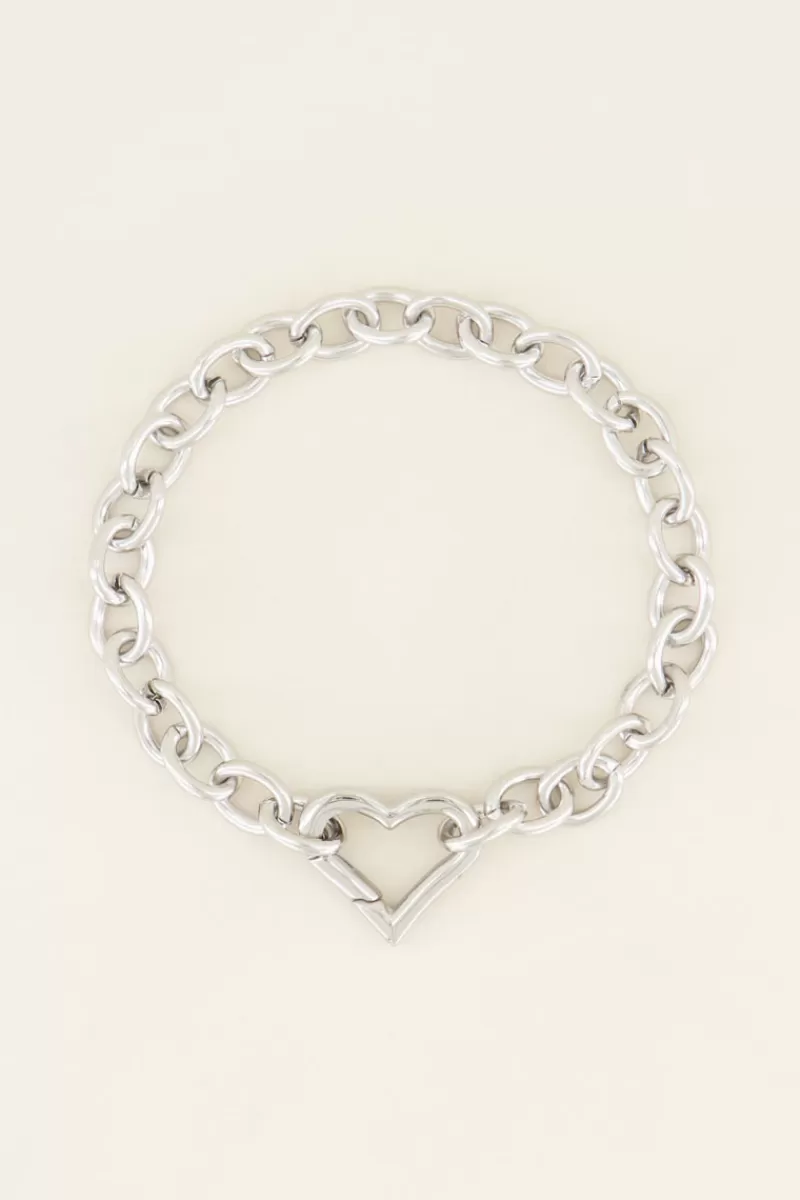 My Jewellery Bracelet Maille Avec Fermoir Cœur
