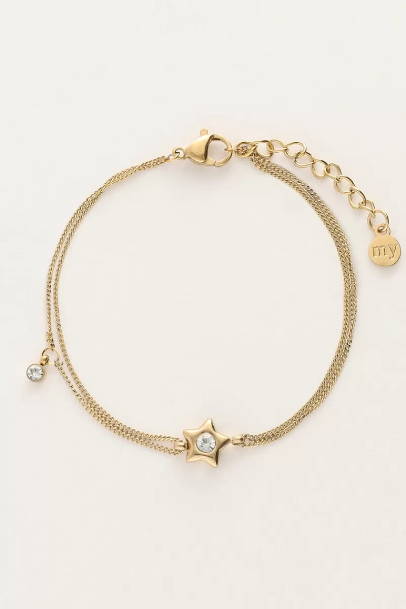 My Jewellery Bracelet Minimaliste Avec étoile Et Strass
