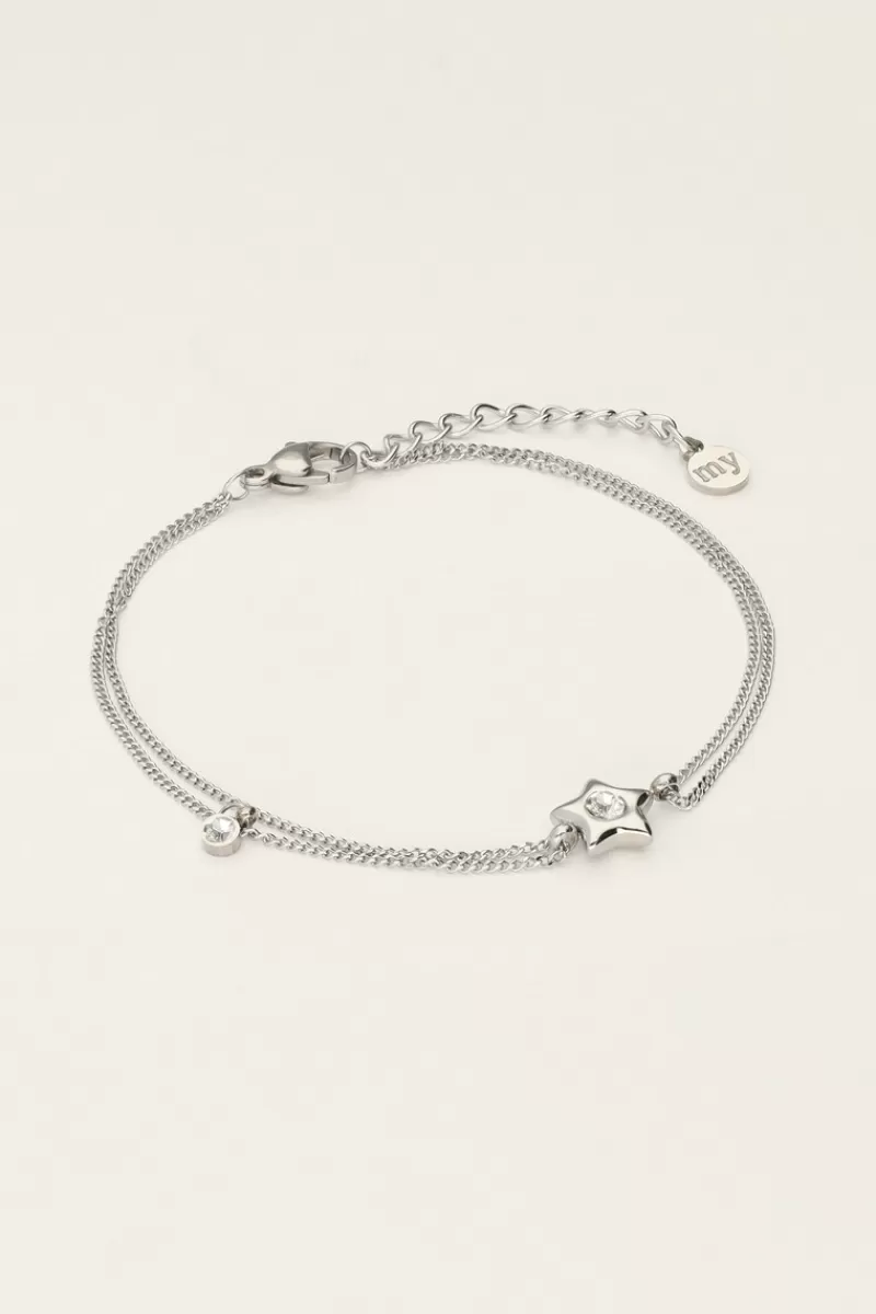 My Jewellery Bracelet Minimaliste Avec étoile Et Strass