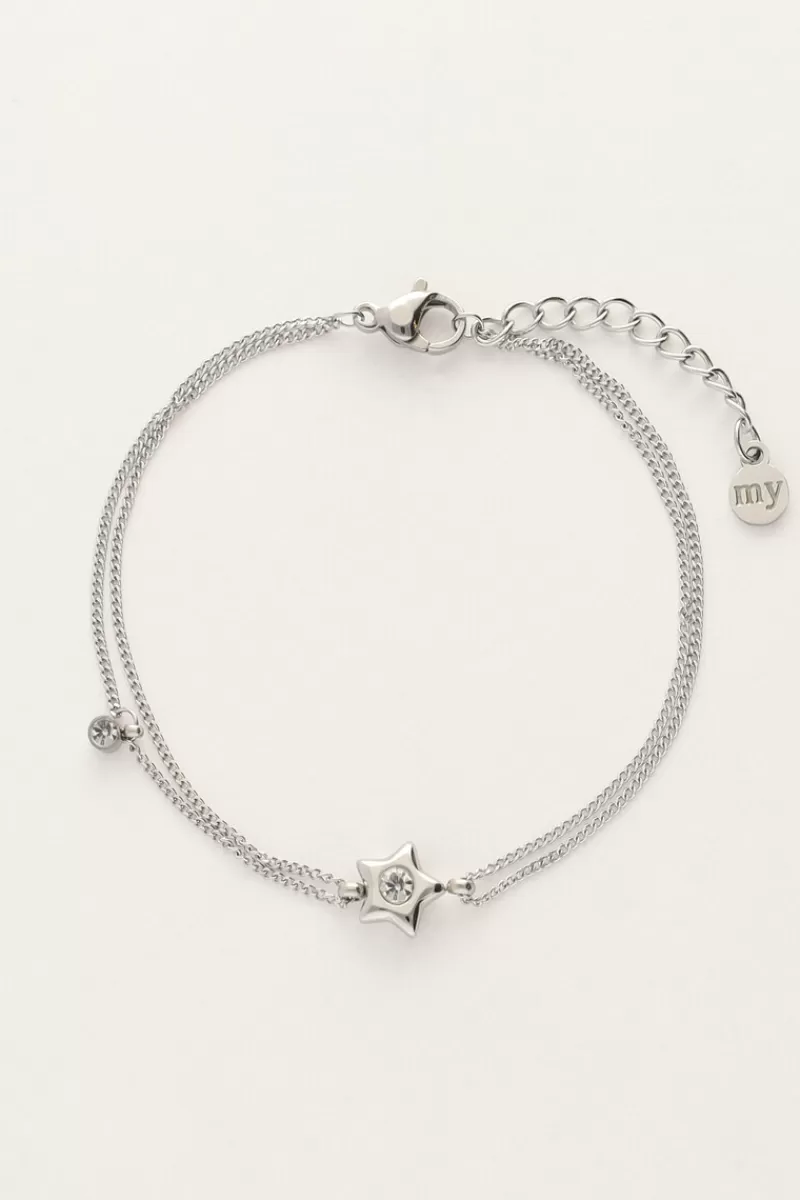 My Jewellery Bracelet Minimaliste Avec étoile Et Strass