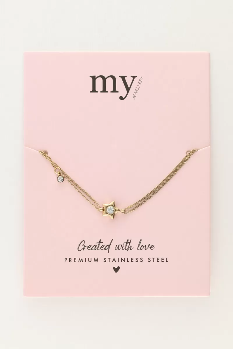 My Jewellery Bracelet Minimaliste Avec étoile Et Strass