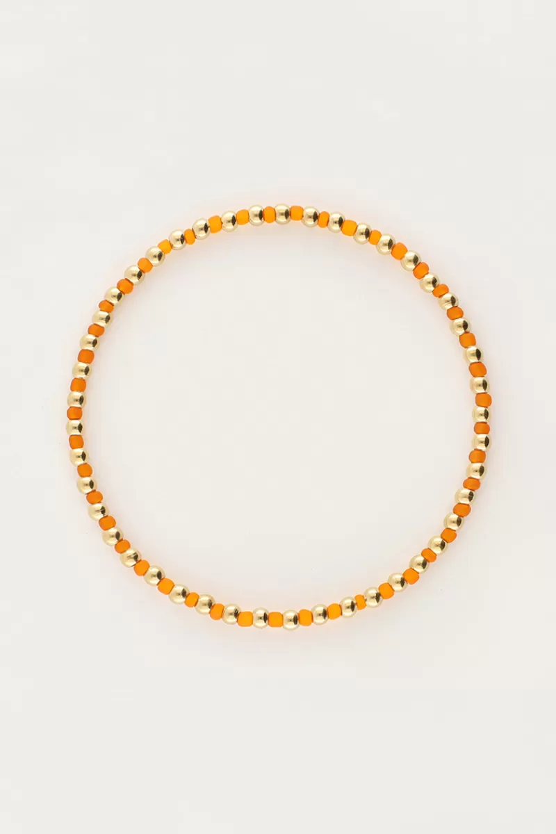 My Jewellery Bracelet Océan élastique Avec Perles Orange