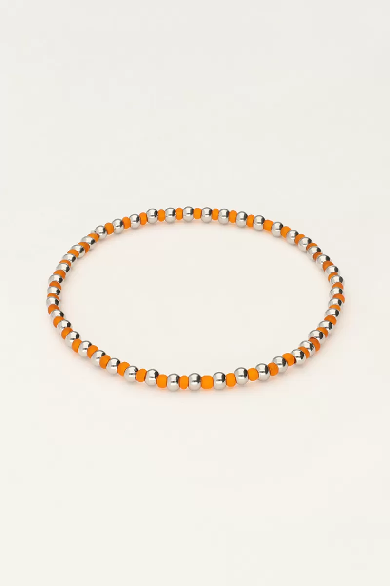 My Jewellery Bracelet Océan élastique Avec Perles Orange