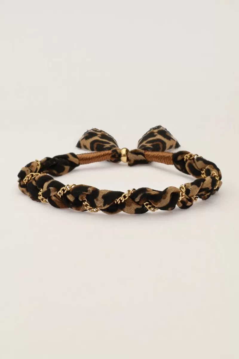 My Jewellery Bracelet Tressé Avec Imprimé Léopard