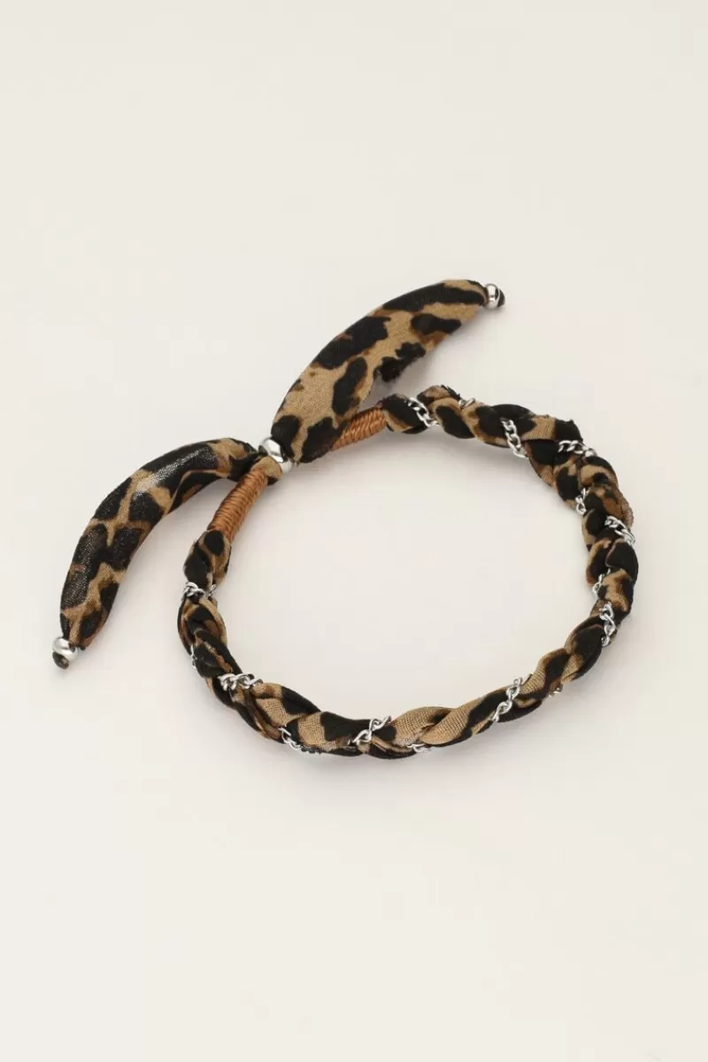 My Jewellery Bracelet Tressé Avec Imprimé Léopard