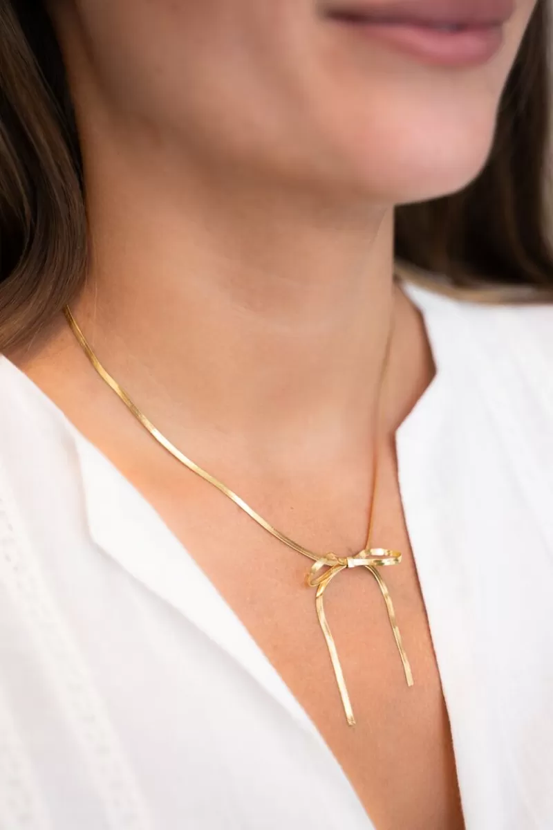 My Jewellery Chaîne à Maillons Plats Avec Noeud