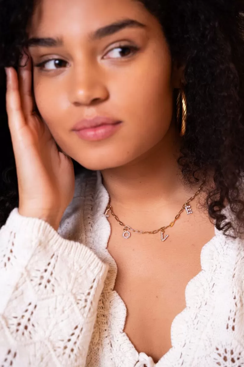 My Jewellery Chaîne Avec Lettres Love Et Strass