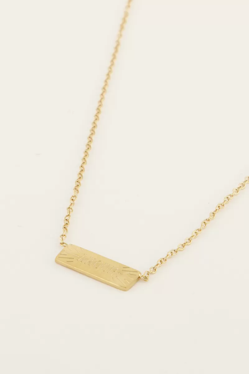 My Jewellery Chaîne Avec Plaque Amour