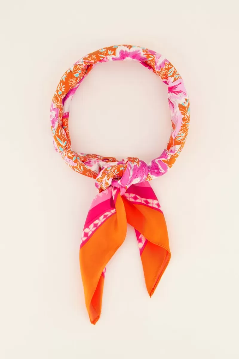 My Jewellery Écharpe Orange Fleurie