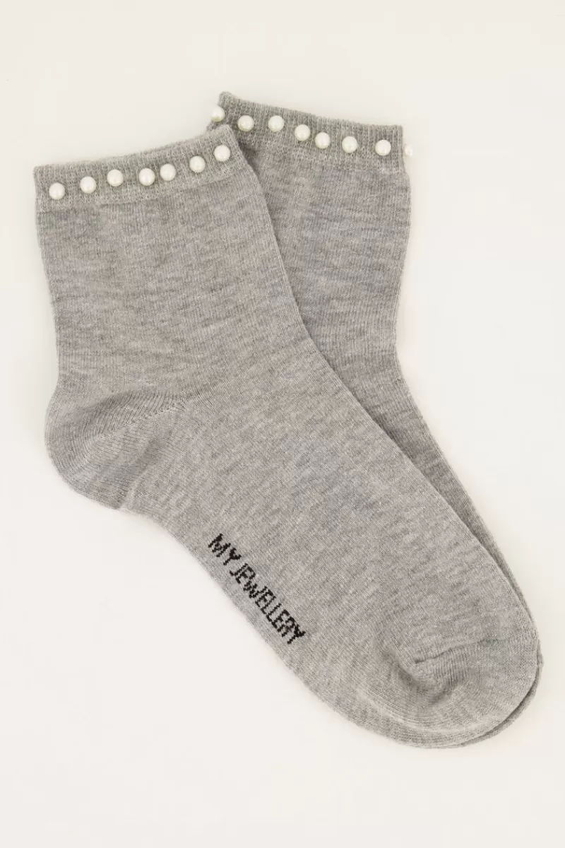 My Jewellery Chaussettes es Avec Garniture Perlée