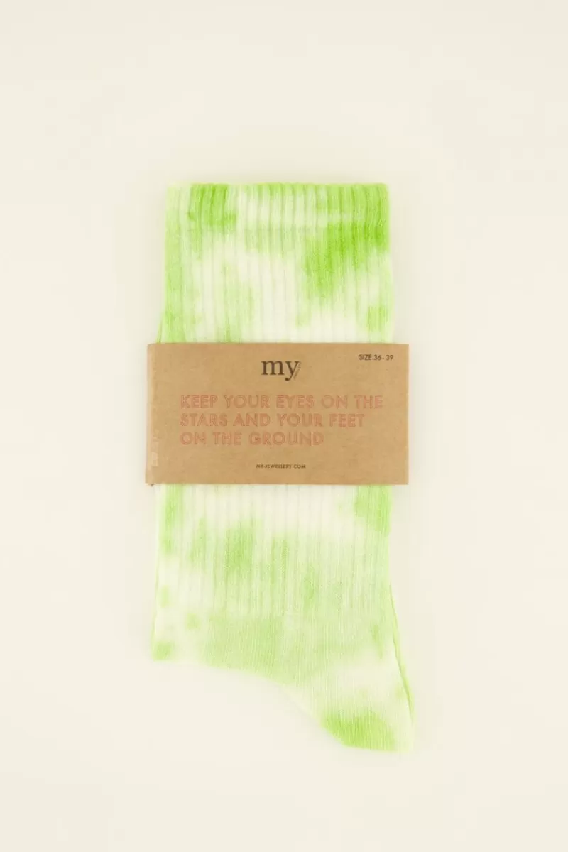 My Jewellery Chaussettes Vertes Délavées