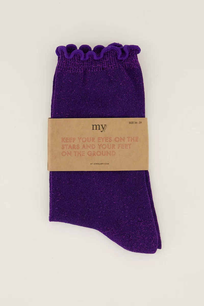 My Jewellery Chaussettes tes Avec Lurex Et Volants