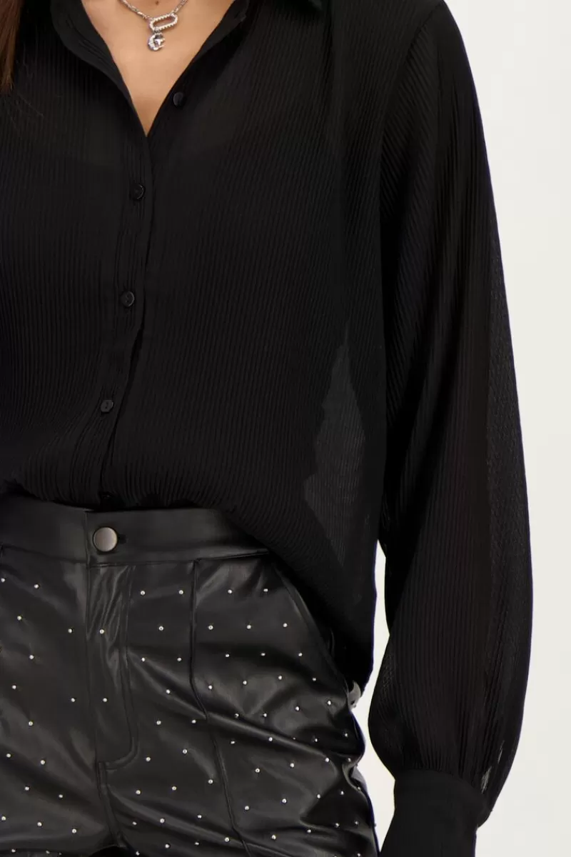 My Jewellery Chemise Noire Plissée Oversize