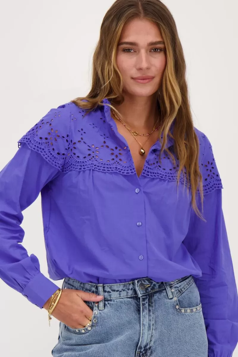 My Jewellery Chemise te Avec Broderie Et Col à Volants