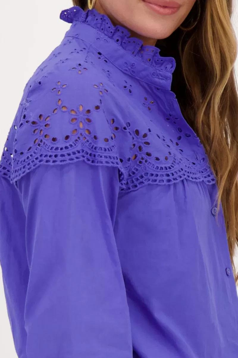 My Jewellery Chemise te Avec Broderie Et Col à Volants