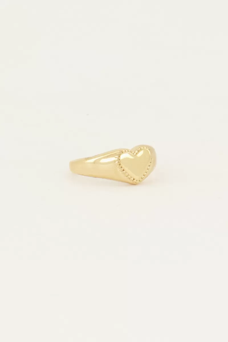 My Jewellery Chevalière Avec Petit Cœur