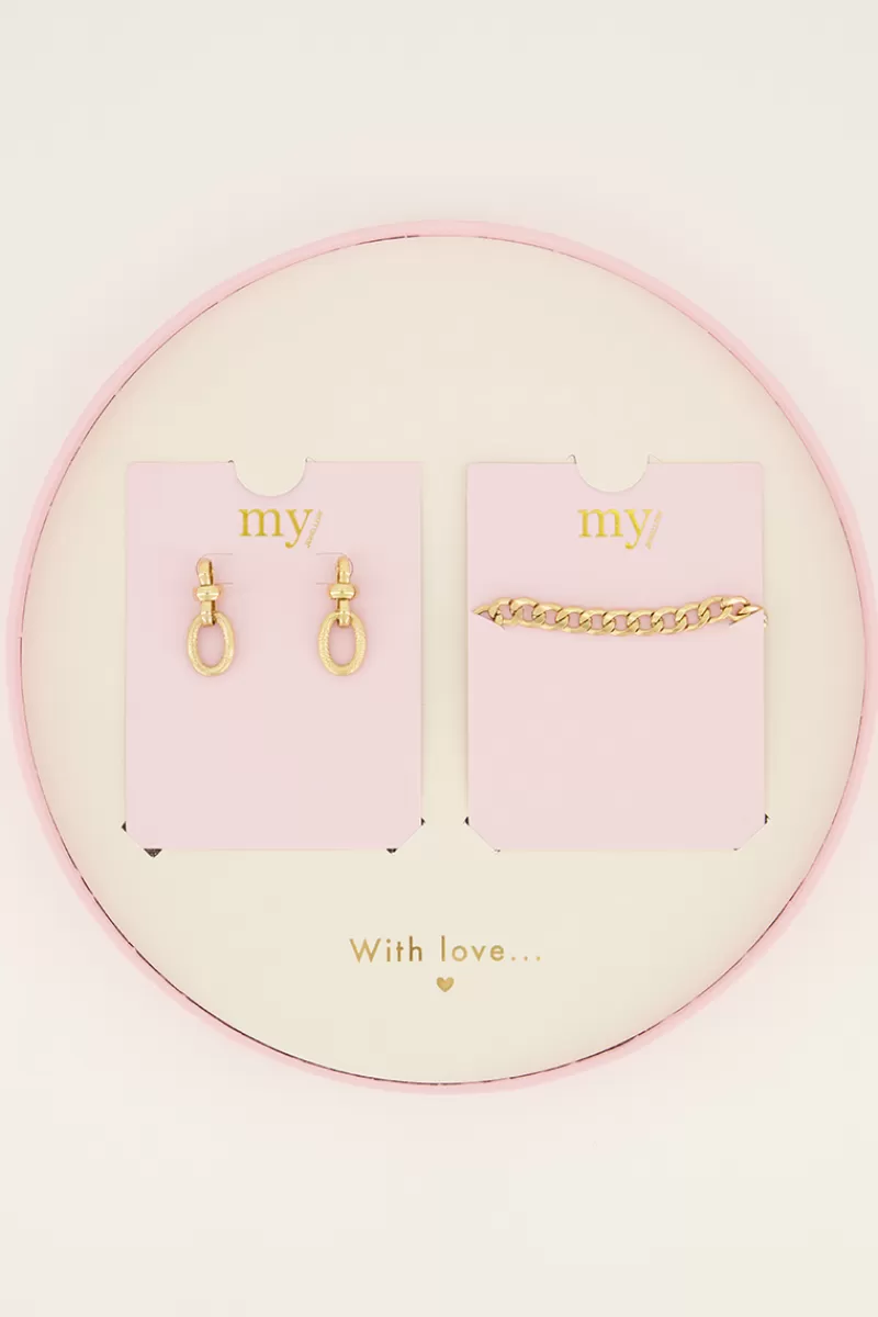 My Jewellery Coffret Cadeau Boucles D’oreilles Et Bracelet à Maillons