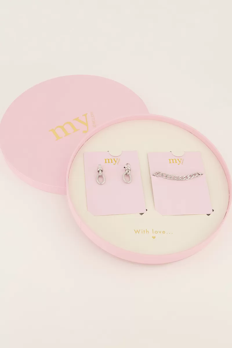 My Jewellery Coffret Cadeau Boucles D’oreilles Et Bracelet à Maillons