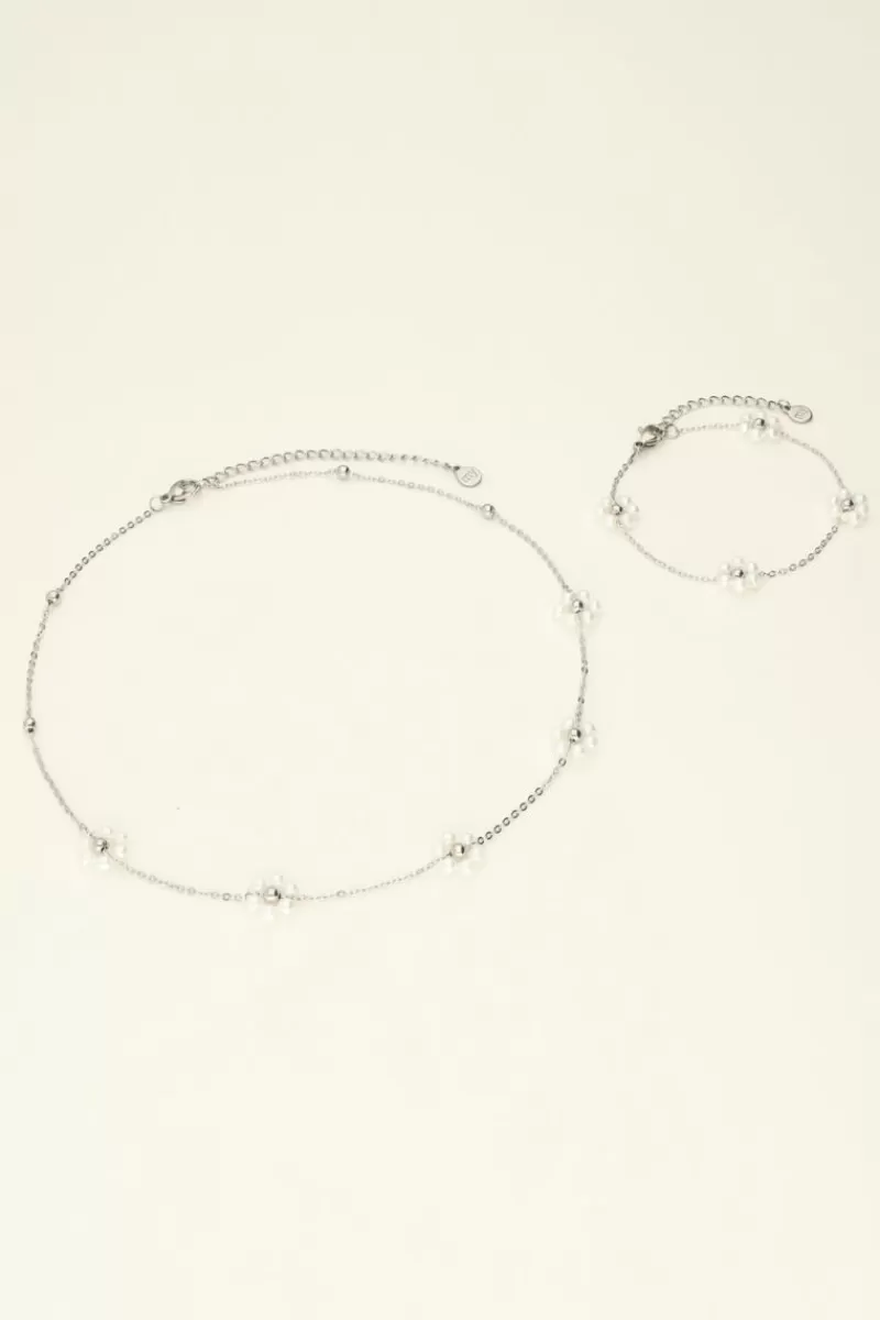 My Jewellery Coffret Cadeau Pour Enfants Collier Et Bracelet Fleurs