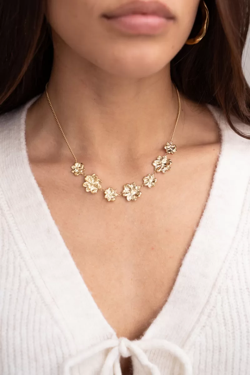 My Jewellery Collier à Fleurs Texturées