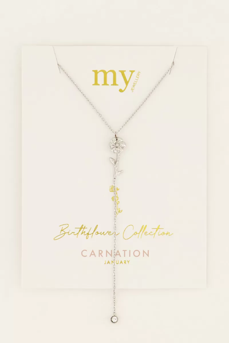 My Jewellery Collier à Pendentif Et Strass Birth Flower