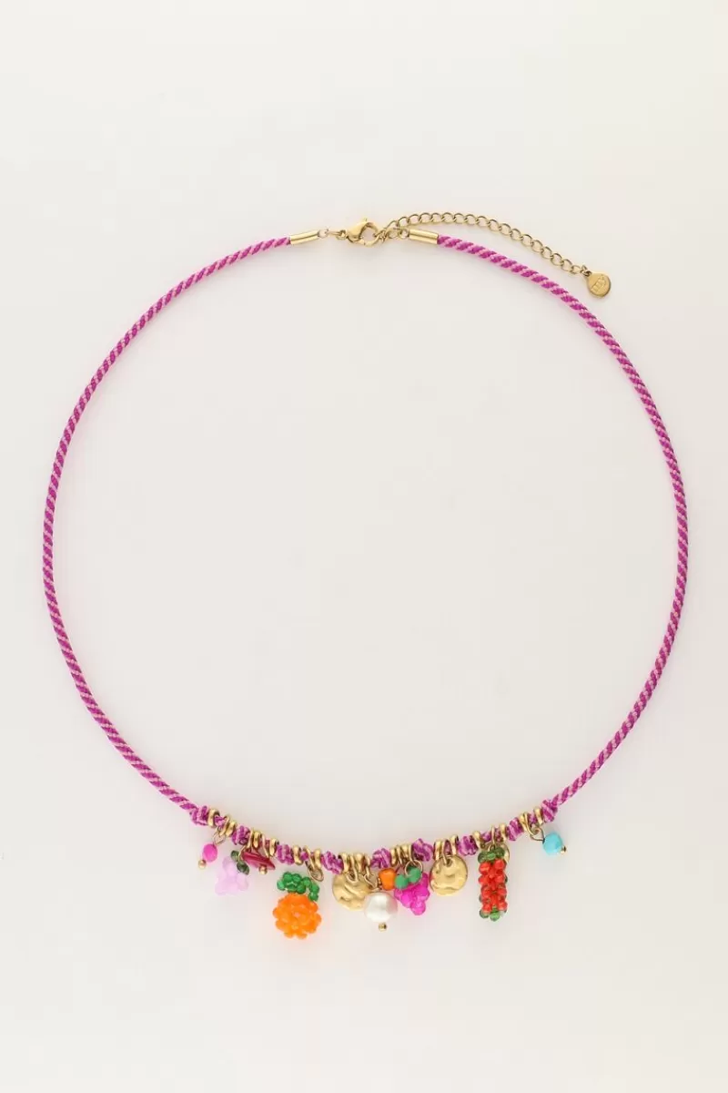 My Jewellery Collier Art En Cordon Violet Tutti Frutti