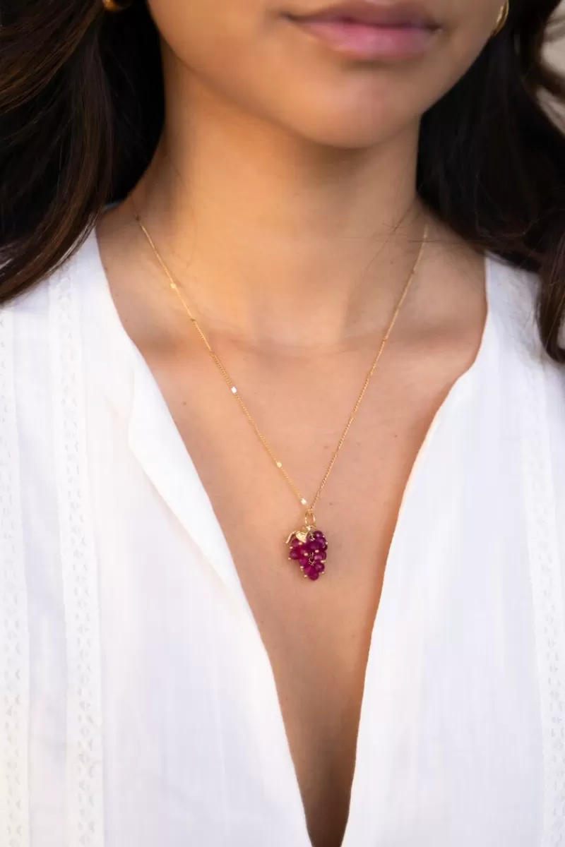 My Jewellery Collier Avec Grappe De Raisin Fuchsia