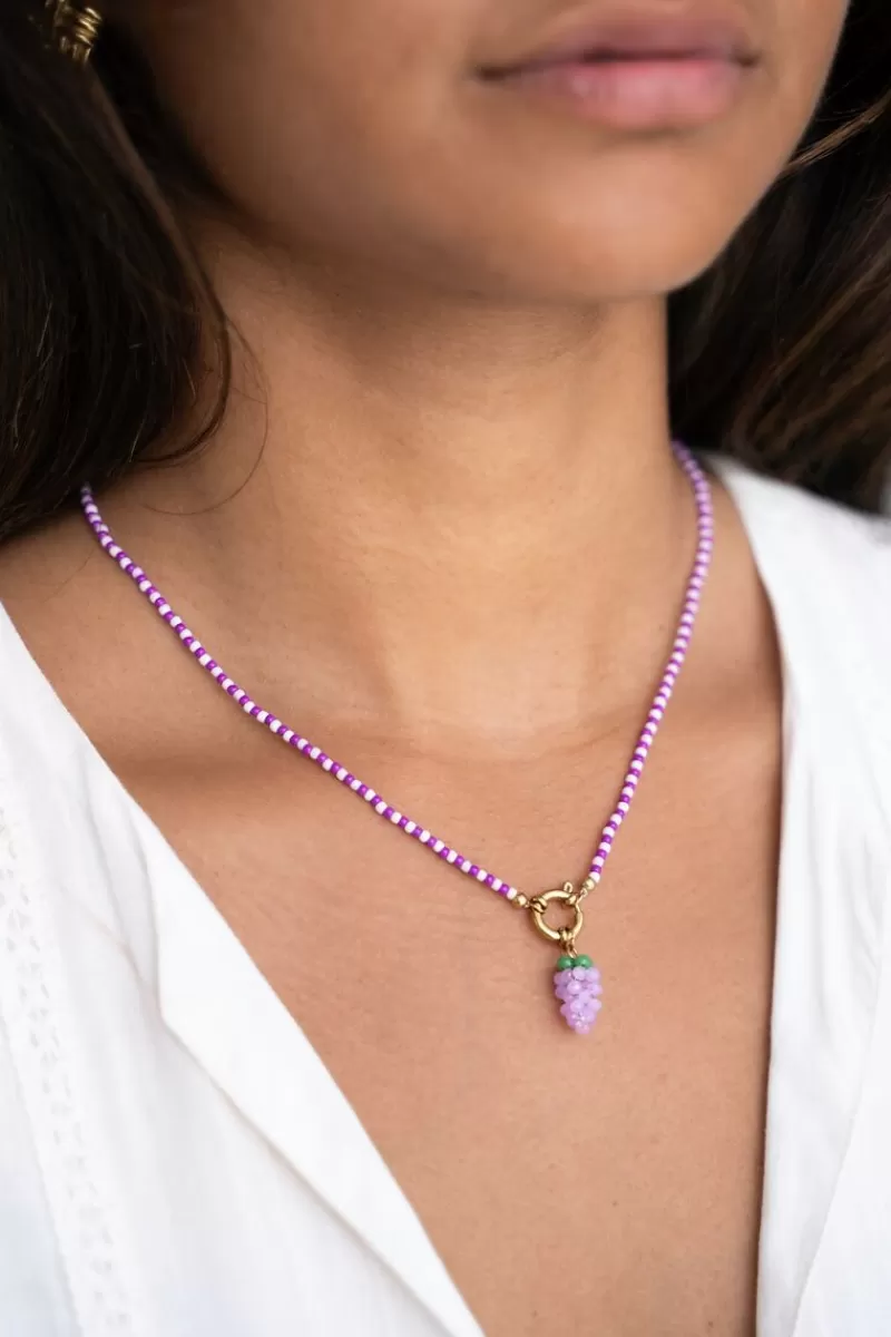 My Jewellery Collier Avec Grappe De Raisin Violet