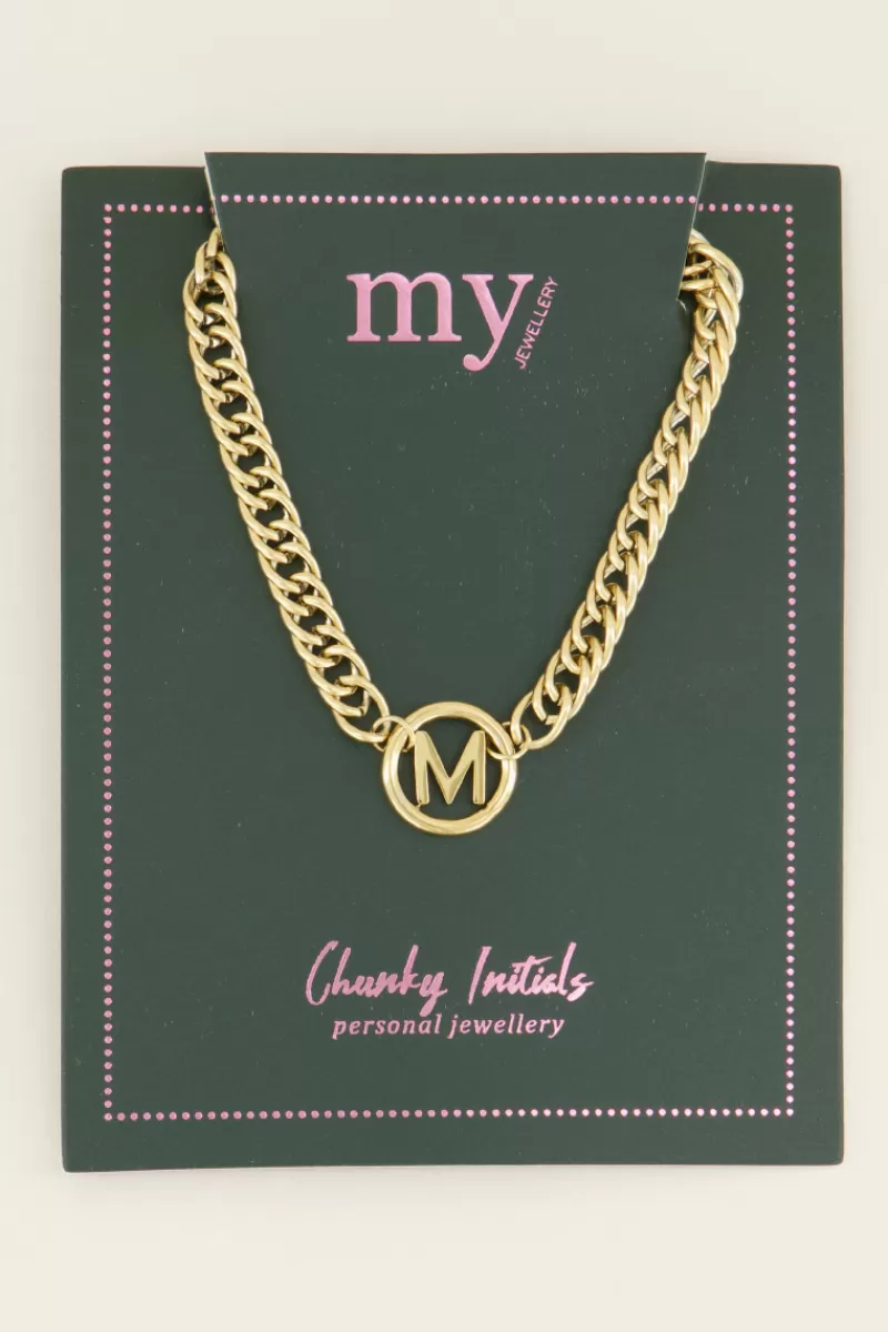 My Jewellery Collier Avec Initiale Chunky