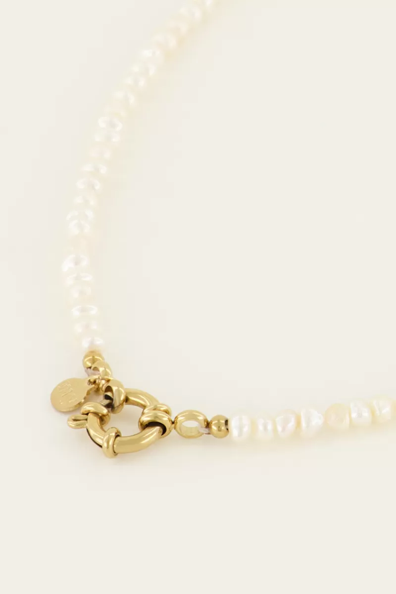 Homme My Jewellery Collier Avec Perles Nacrées Et Fermoir
