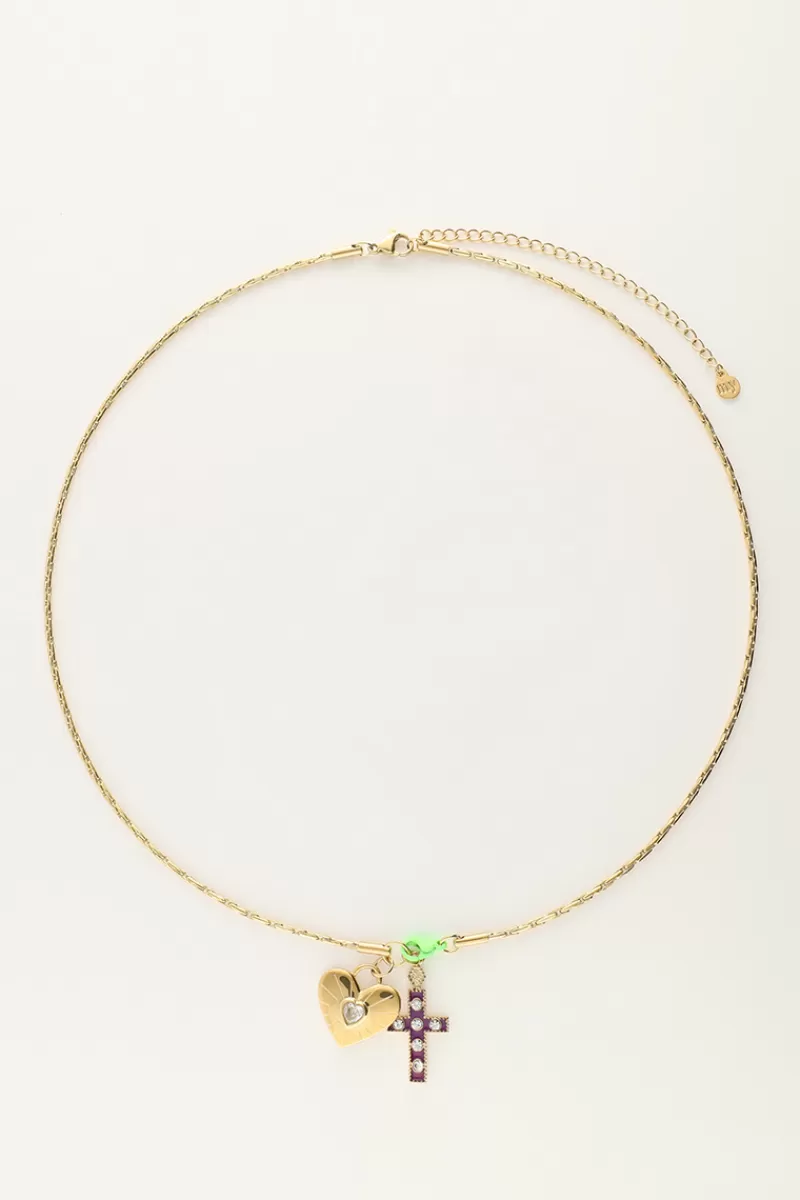 My Jewellery Collier Candy Avec Charms Et Fermoir Vert