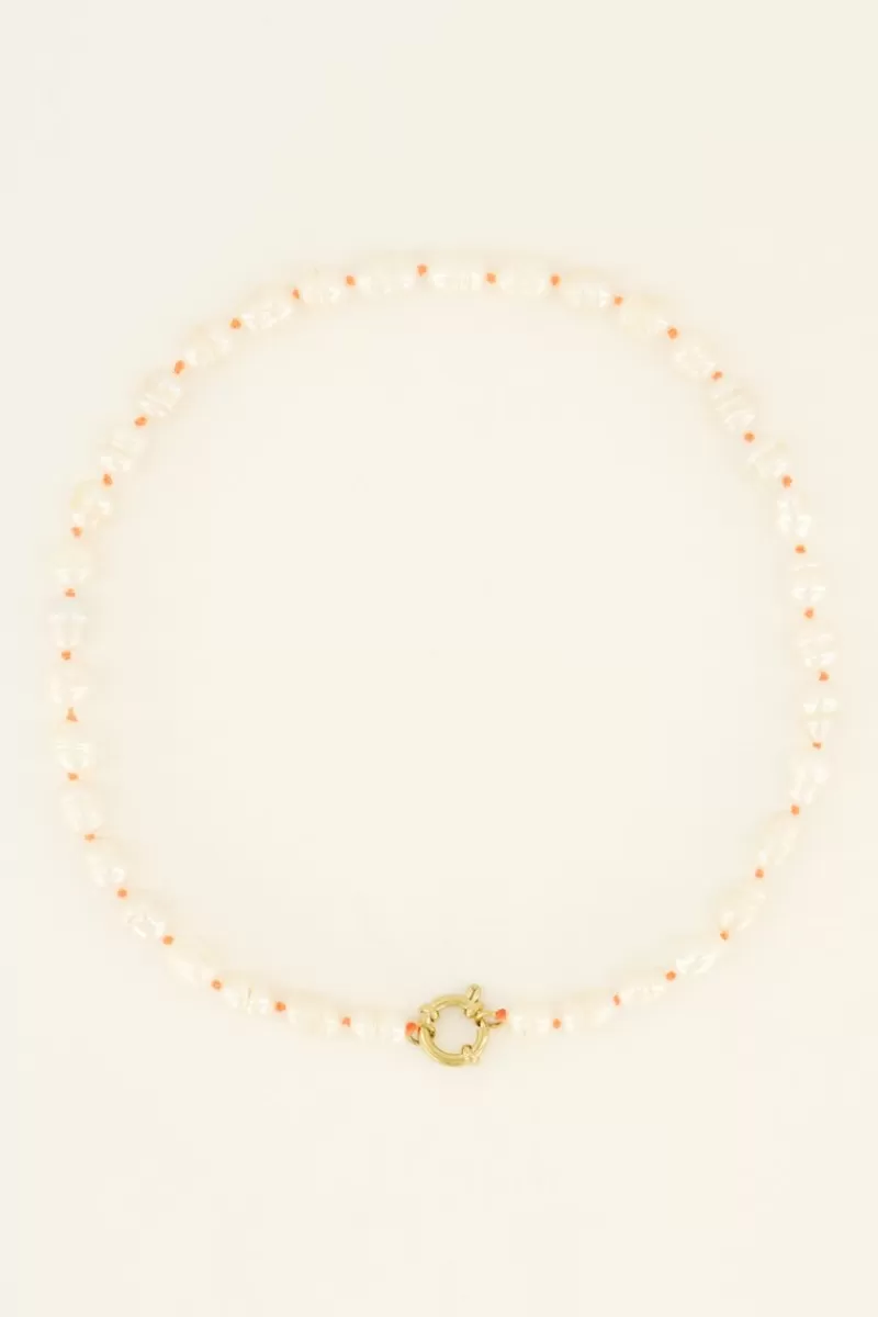 My Jewellery Collier Casa Fiore De Perles Orange