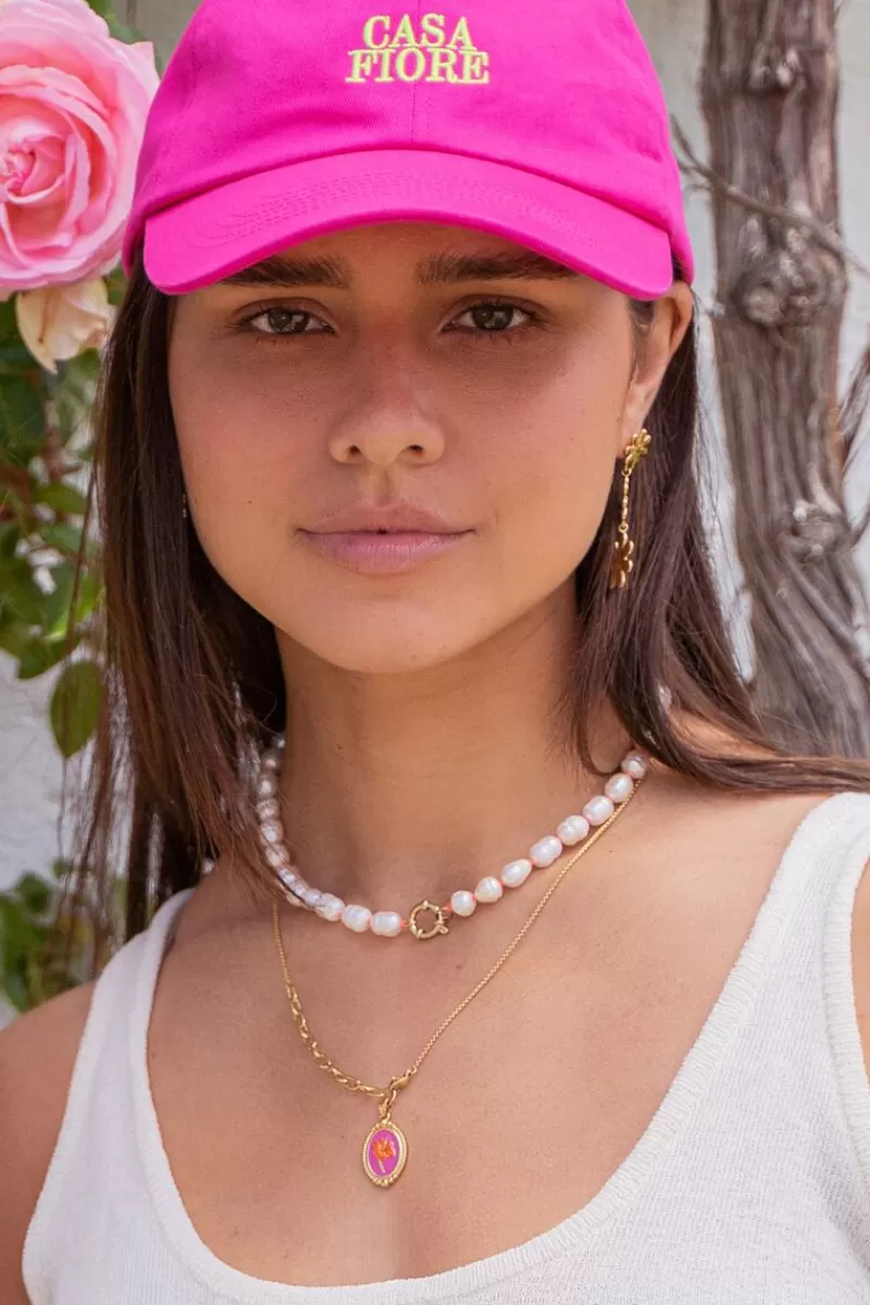 My Jewellery Collier Casa Fiore De Perles Orange
