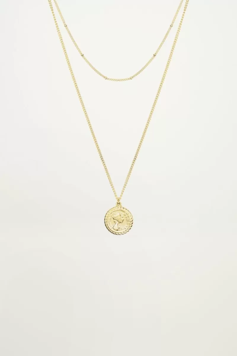 My Jewellery Collier Chaîne Double Avec Pièces