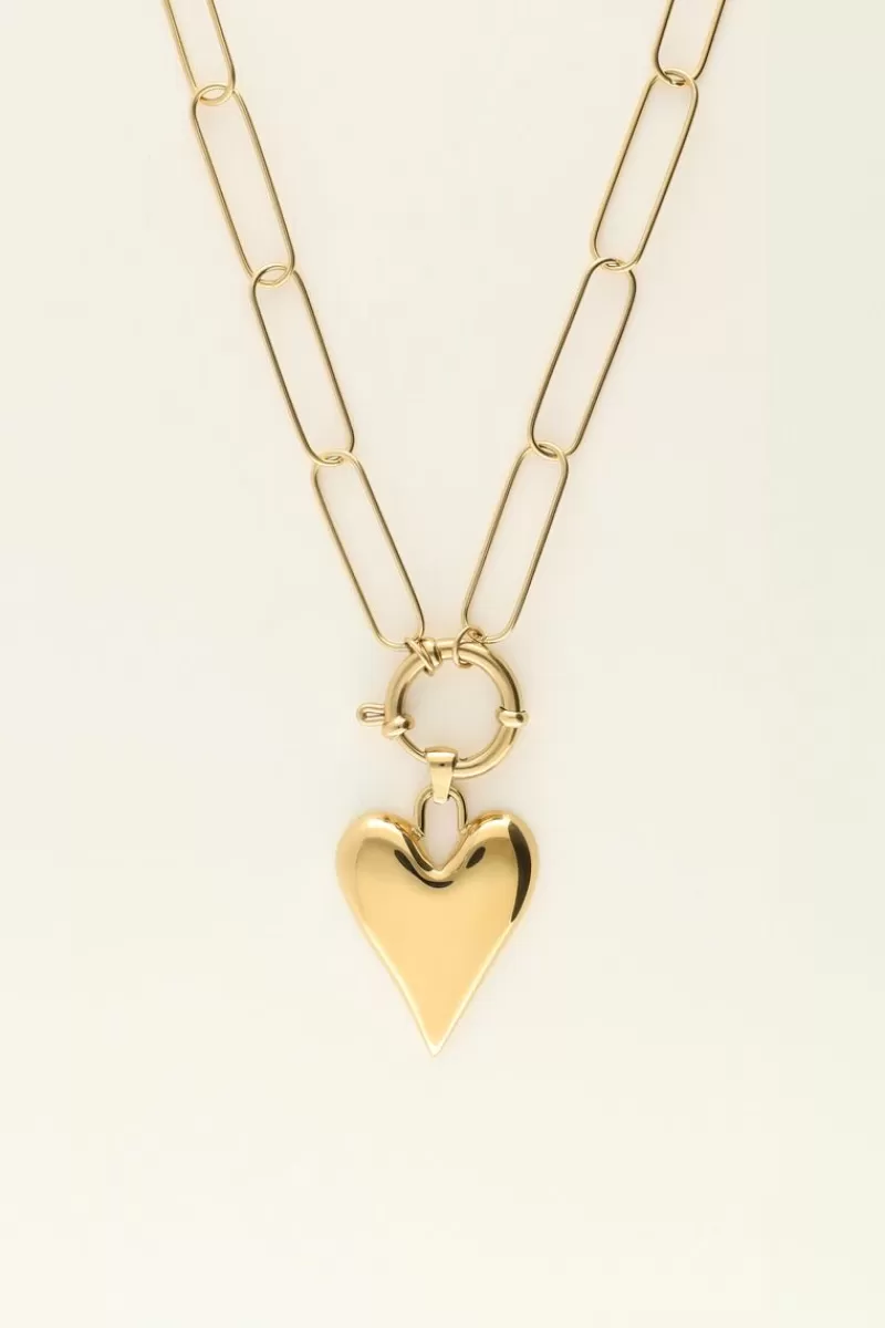 My Jewellery Collier Chaîne Grand Pendentif Coeur