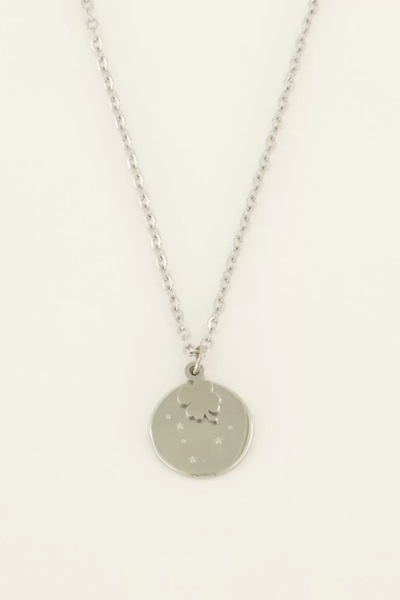 My Jewellery Collier Chaîne Médaillon "clover" Et Trèfle