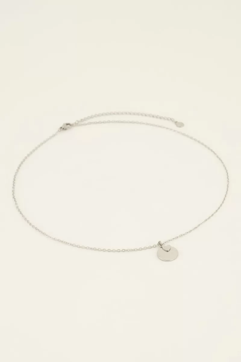 My Jewellery Collier Chaîne Médaillon Et Coeur