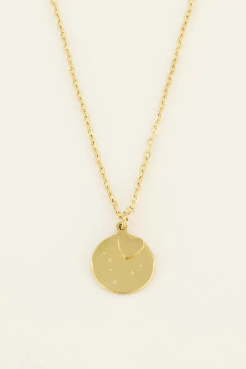 My Jewellery Collier Chaîne Médaillon Et Coeur