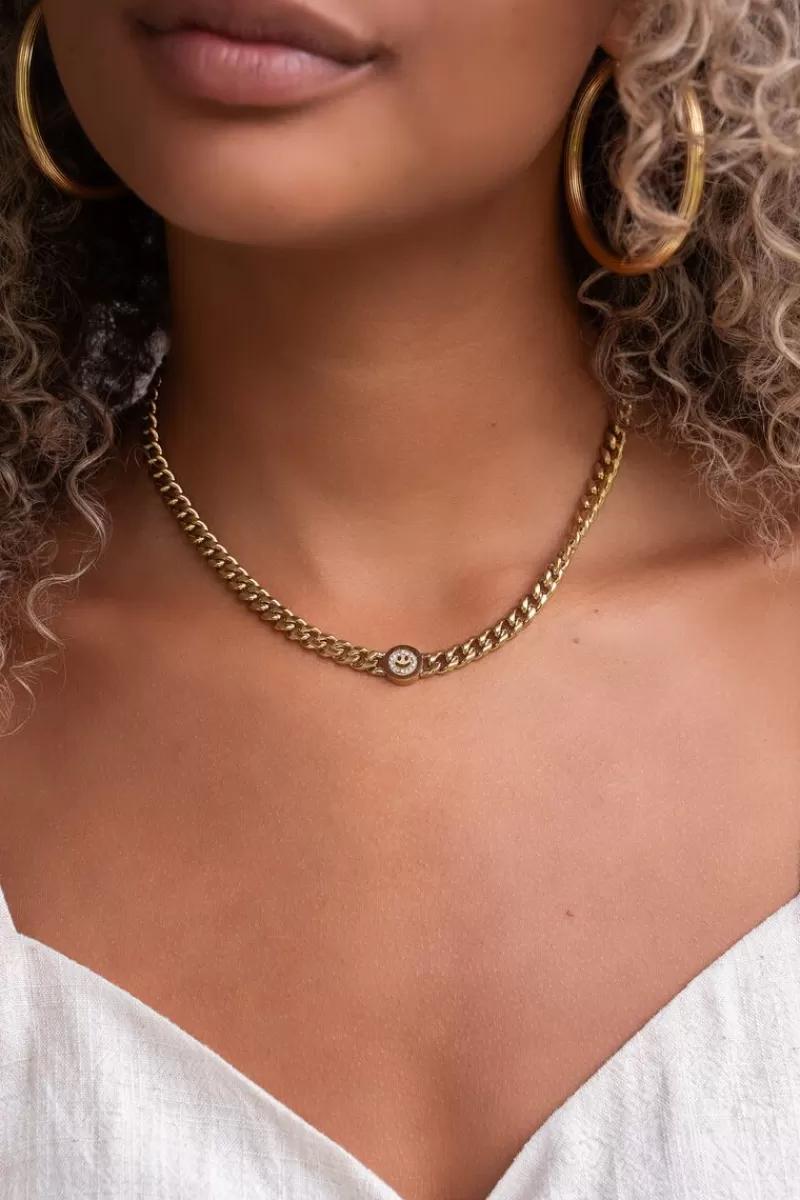 My Jewellery Collier Chunky Chain Avec Smiley